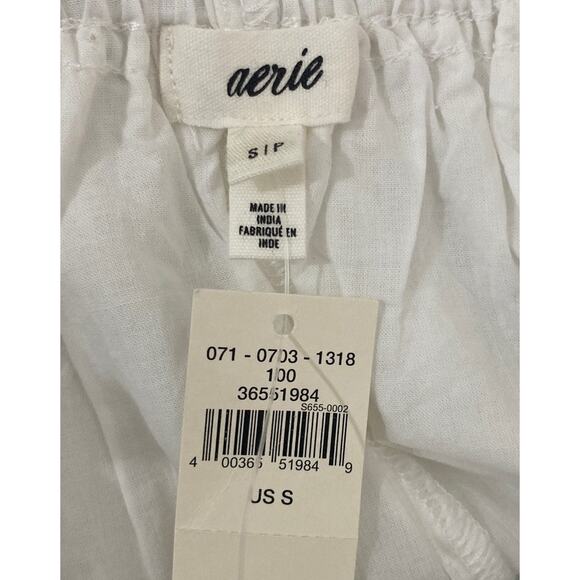 NWT Aerie Eyelet Embroidered Mini White Lined Skirt Size Small Side Ties Beachy - Picture 5 of 7